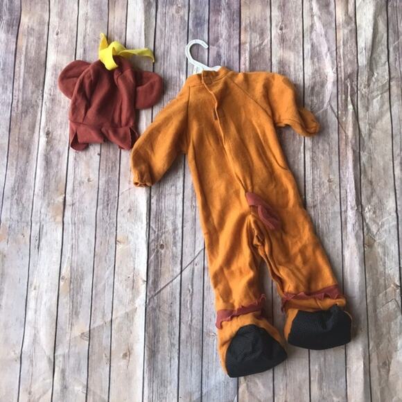 Rubie's Monkey Costume NEW 0-6 mo Brown Yellow - Picture 6 of 7